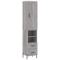 vidaXL Credenza Grigio Sonoma 34,5x34x180 cm in Legno Multistrato vidaXL Credenza Grigio Sonoma 34,5x34x180 cm in Legno Multistrato