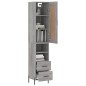 vidaXL Credenza Grigio Sonoma 34,5x34x180 cm in Legno Multistrato vidaXL Credenza Grigio Sonoma 34,5x34x180 cm in Legno Multistrato