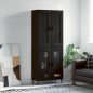 vidaXL Credenza Nera 69,5x34x180 cm in Legno Multistrato