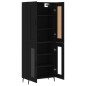 vidaXL Credenza Nera 69,5x34x180 cm in Legno Multistrato
