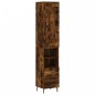vidaXL Credenza Rovere Fumo 34,5x34x180 cm in Legno Multistrato vidaXL Credenza Rovere Fumo 34,5x34x180 cm in Legno Multistrato