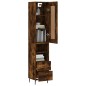 vidaXL Credenza Rovere Fumo 34,5x34x180 cm in Legno Multistrato vidaXL Credenza Rovere Fumo 34,5x34x180 cm in Legno Multistrato