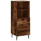 vidaXL Credenza Rovere Fumo 34,5x34x180 cm in Legno Multistrato vidaXL Credenza Rovere Fumo 34,5x34x180 cm in Legno Multistrato