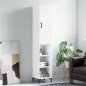 vidaXL Credenza Bianca 34,5x34x180 cm in Legno Multistrato vidaXL Credenza Bianca 34,5x34x180 cm in Legno Multistrato