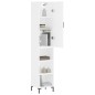 vidaXL Credenza Bianca 34,5x34x180 cm in Legno Multistrato vidaXL Credenza Bianca 34,5x34x180 cm in Legno Multistrato