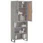vidaXL Credenza Grigio Sonoma 69,5x34x180 cm in Legno Multistrato vidaXL Credenza Grigio Sonoma 69,5x34x180 cm in Legno Multistrato
