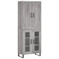 vidaXL Credenza Grigio Sonoma 69,5x34x180 cm in Legno Multistrato vidaXL Credenza Grigio Sonoma 69,5x34x180 cm in Legno Multistrato