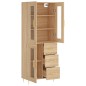 vidaXL Credenza Rovere Sonoma 69,5x34x180 cm in Legno Multistrato vidaXL Credenza Rovere Sonoma 69,5x34x180 cm in Legno Multistrato