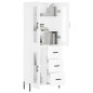 vidaXL Credenza Bianca 69,5x34x180 cm in Legno Multistrato vidaXL Credenza Bianca 69,5x34x180 cm in Legno Multistrato