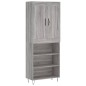 vidaXL Credenza Grigio Sonoma 69,5x34x180 cm in Legno Multistrato vidaXL Credenza Grigio Sonoma 69,5x34x180 cm in Legno Multistrato