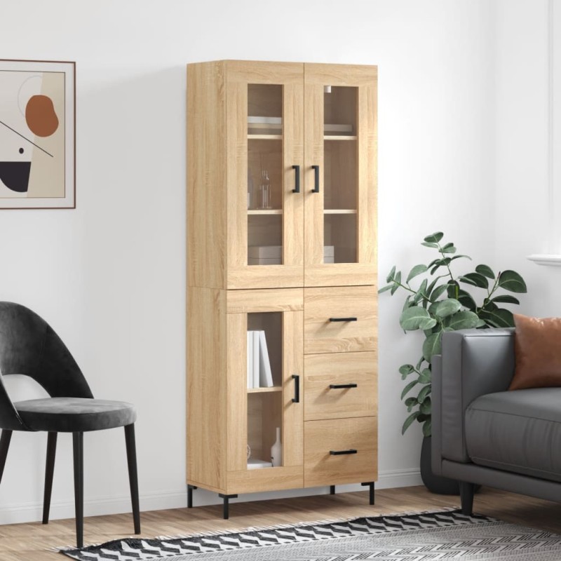 vidaXL Credenza Rovere Sonoma 69,5x34x180 cm in Legno Multistrato vidaXL Credenza Rovere Sonoma 69,5x34x180 cm in Legno Multistrato
