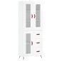 vidaXL Credenza Bianco Lucido 69,5x34x180 cm in Legno Multistrato vidaXL Credenza Bianco Lucido 69,5x34x180 cm in Legno Multistrato