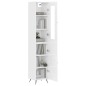 vidaXL Credenza 34,5x34x180 cm in Legno Multistrato Bianco Lucido vidaXL Credenza 34,5x34x180 cm in Legno Multistrato Bianco Lucido