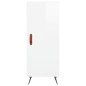 vidaXL Credenza 34,5x34x180 cm in Legno Multistrato Bianco Lucido vidaXL Credenza 34,5x34x180 cm in Legno Multistrato Bianco Lucido