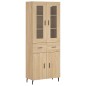 vidaXL Credenza Rovere Sonoma 69,5x34x180 cm in Legno Multistrato vidaXL Credenza Rovere Sonoma 69,5x34x180 cm in Legno Multistrato