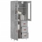 vidaXL Credenza Grigio Cemento 69,5x34x180 cm in Legno Multistrato vidaXL Credenza Grigio Cemento 69,5x34x180 cm in Legno Multistrato