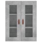 vidaXL Credenza Grigio Cemento 69,5x34x180 cm in Legno Multistrato vidaXL Credenza Grigio Cemento 69,5x34x180 cm in Legno Multistrato