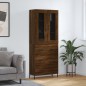 vidaXL Credenza Rovere Marrone 69,5x34x180 cm in Legno Multistrato vidaXL Credenza Rovere Marrone 69,5x34x180 cm in Legno Multistrato