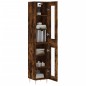 vidaXL Credenza Rovere Fumo 34,5x34x180 cm in Legno Multistrato vidaXL Credenza Rovere Fumo 34,5x34x180 cm in Legno Multistrato