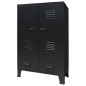 Armadio in Metallo in Stile Industriale 67x35x107 cm Nero Armadio in Metallo in Stile Industriale 67x35x107 cm Nero