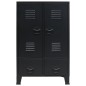 Armadio in Metallo in Stile Industriale 67x35x107 cm Nero Armadio in Metallo in Stile Industriale 67x35x107 cm Nero