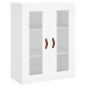 vidaXL Credenza Bianca 69,5x34x180 cm in Legno Multistrato