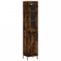 vidaXL Credenza Rovere Fumo 34,5x34x180 cm in Legno Multistrato vidaXL Credenza Rovere Fumo 34,5x34x180 cm in Legno Multistrato