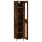 vidaXL Credenza Rovere Fumo 34,5x34x180 cm in Legno Multistrato vidaXL Credenza Rovere Fumo 34,5x34x180 cm in Legno Multistrato