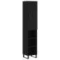 vidaXL Credenza Nera 34,5x34x180 cm in Legno Multistrato vidaXL Credenza Nera 34,5x34x180 cm in Legno Multistrato
