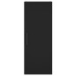 vidaXL Credenza Nera 34,5x34x180 cm in Legno Multistrato vidaXL Credenza Nera 34,5x34x180 cm in Legno Multistrato