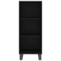 vidaXL Credenza Nera 34,5x34x180 cm in Legno Multistrato vidaXL Credenza Nera 34,5x34x180 cm in Legno Multistrato