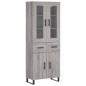vidaXL Credenza Grigio Sonoma 69,5x34x180 cm in Legno Multistrato vidaXL Credenza Grigio Sonoma 69,5x34x180 cm in Legno Multistrato