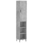 vidaXL Credenza Grigio Cemento 34,5x34x180 cm in Legno Multistrato vidaXL Credenza Grigio Cemento 34,5x34x180 cm in Legno Multistrato
