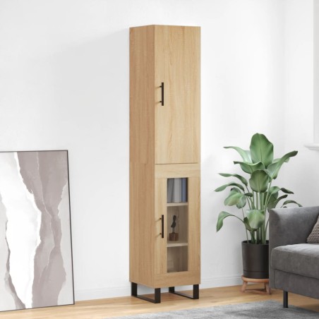 vidaXL Credenza Rovere Sonoma 34,5x34x180 cm in Legno Multistrato