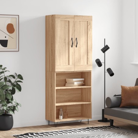 vidaXL Credenza Rovere Sonoma 69,5x34x180 cm in Legno Multistrato