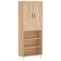 vidaXL Credenza Rovere Sonoma 69,5x34x180 cm in Legno Multistrato vidaXL Credenza Rovere Sonoma 69,5x34x180 cm in Legno Multistrato