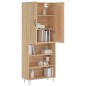 vidaXL Credenza Rovere Sonoma 69,5x34x180 cm in Legno Multistrato vidaXL Credenza Rovere Sonoma 69,5x34x180 cm in Legno Multistrato