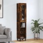 vidaXL Credenza Rovere Fumo 34,5x34x180 cm in Legno Multistrato vidaXL Credenza Rovere Fumo 34,5x34x180 cm in Legno Multistrato