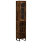 vidaXL Credenza Rovere Fumo 34,5x34x180 cm in Legno Multistrato vidaXL Credenza Rovere Fumo 34,5x34x180 cm in Legno Multistrato