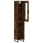 vidaXL Credenza Rovere Fumo 34,5x34x180 cm in Legno Multistrato vidaXL Credenza Rovere Fumo 34,5x34x180 cm in Legno Multistrato