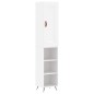 vidaXL Credenza Bianca 34,5x34x180 cm in Legno Multistrato vidaXL Credenza Bianca 34,5x34x180 cm in Legno Multistrato