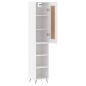 vidaXL Credenza Bianca 34,5x34x180 cm in Legno Multistrato vidaXL Credenza Bianca 34,5x34x180 cm in Legno Multistrato