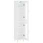 vidaXL Credenza Bianca 34,5x34x180 cm in Legno Multistrato vidaXL Credenza Bianca 34,5x34x180 cm in Legno Multistrato