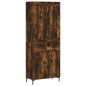 vidaXL Credenza Rovere Fumo 69,5x34x180 cm in Legno Multistrato vidaXL Credenza Rovere Fumo 69,5x34x180 cm in Legno Multistrato