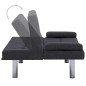 vidaXL Divano Letto con 2 Cuscini Grigio Scuro in Poliestere vidaXL Divano Letto con 2 Cuscini Grigio Scuro in Poliestere