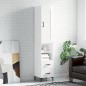 vidaXL Credenza 34,5x34x180 cm in Legno Multistrato Bianco Lucido vidaXL Credenza 34,5x34x180 cm in Legno Multistrato Bianco Lucido