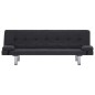 vidaXL Divano Letto con 2 Cuscini Grigio Scuro in Poliestere vidaXL Divano Letto con 2 Cuscini Grigio Scuro in Poliestere