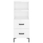 vidaXL Credenza 34,5x34x180 cm in Legno Multistrato Bianco Lucido vidaXL Credenza 34,5x34x180 cm in Legno Multistrato Bianco Lucido