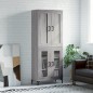 vidaXL Credenza Grigio Sonoma 69,5x34x180 cm in Legno Multistrato vidaXL Credenza Grigio Sonoma 69,5x34x180 cm in Legno Multistrato