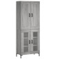 vidaXL Credenza Grigio Sonoma 69,5x34x180 cm in Legno Multistrato vidaXL Credenza Grigio Sonoma 69,5x34x180 cm in Legno Multistrato